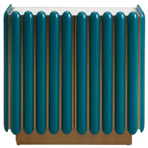 Kiki Lacquered Cabinet, Teal