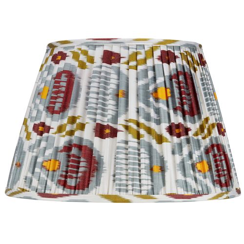Ikat Lampshade, Blue & Red
