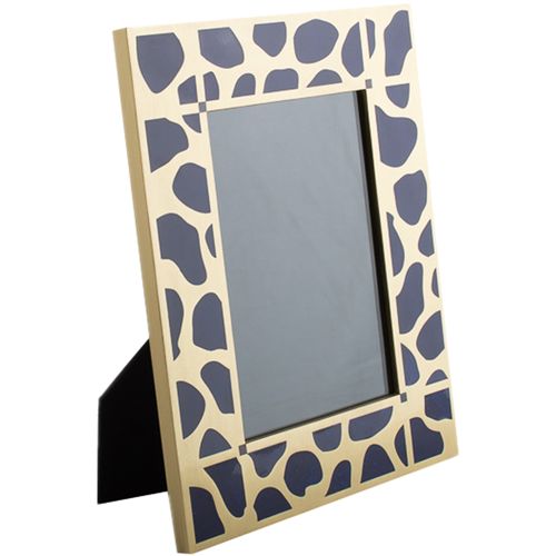 Pebble Photo Frame, Black and Brass
