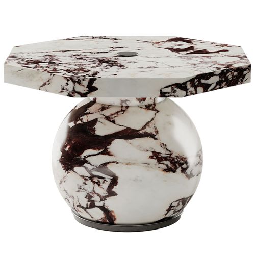 Pollock Outdoor Calacatta Marble Side Table