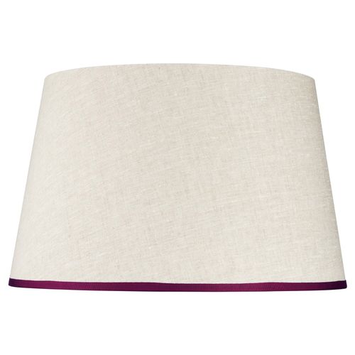 Stitched Linen Lampshade with Contrast Trim, Blush