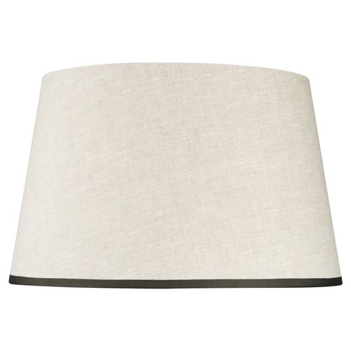 Stitched Linen Lampshade with Contrast Trim, Cloud Green