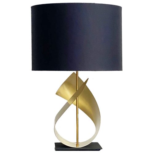 Flux Table Lamp, Brushed Brass