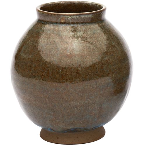 Moon Ceramic Jar, Raw Umber