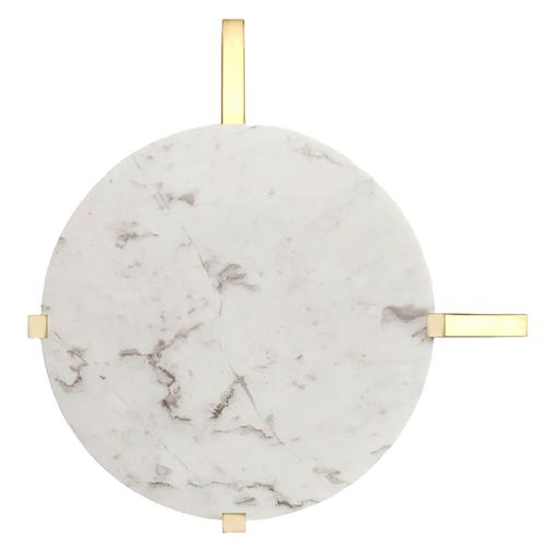 Disc Marble Wall Light, White