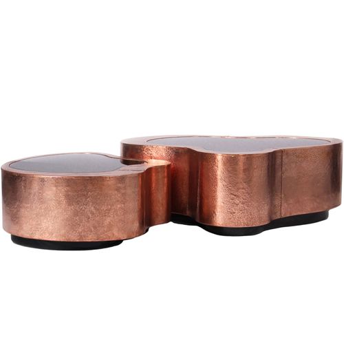 Wave Hammered Copper Center Table