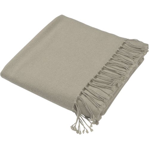 Oyster Tiny Twill Cashmere Mix Throw