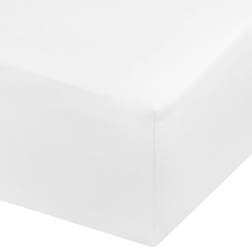 Ravello Plain Percale Fitted Sheet White