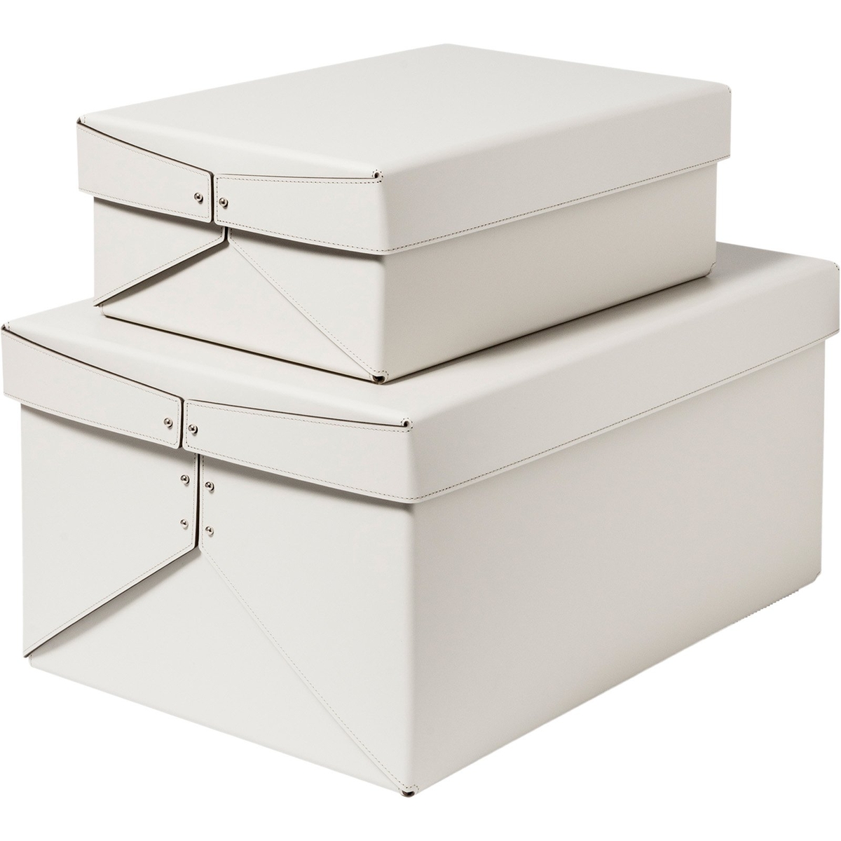 Origami Leather Closet Box, White