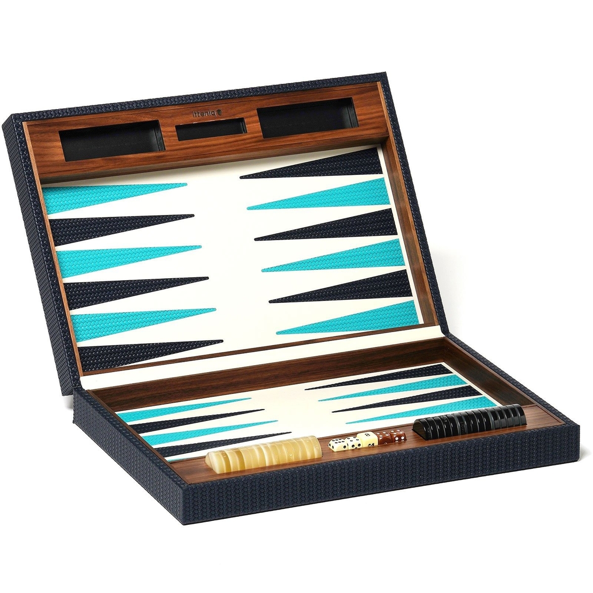 Backgammon Set, Navy Blue