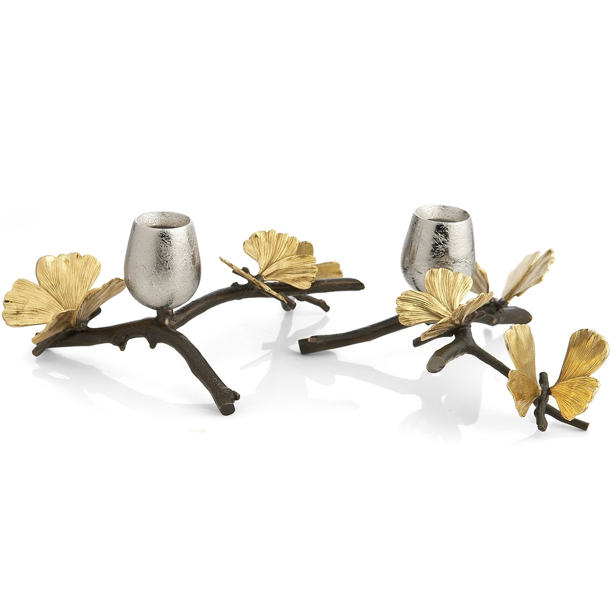 Butterfly Ginkgo Candle Holders
