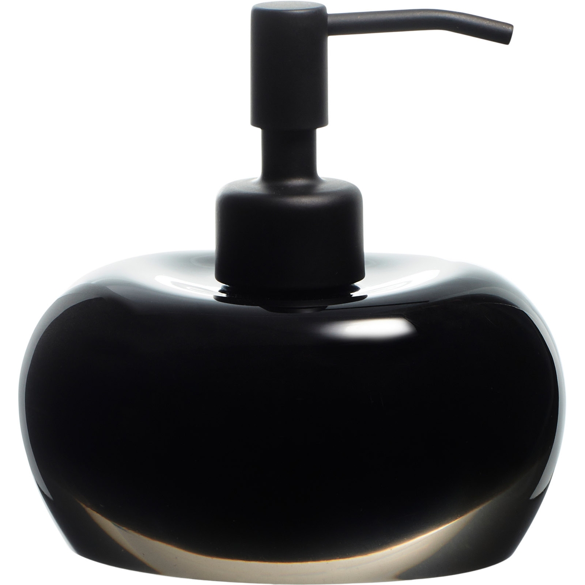 Pebble Liquid Soap Dispenser, Black & Transparent