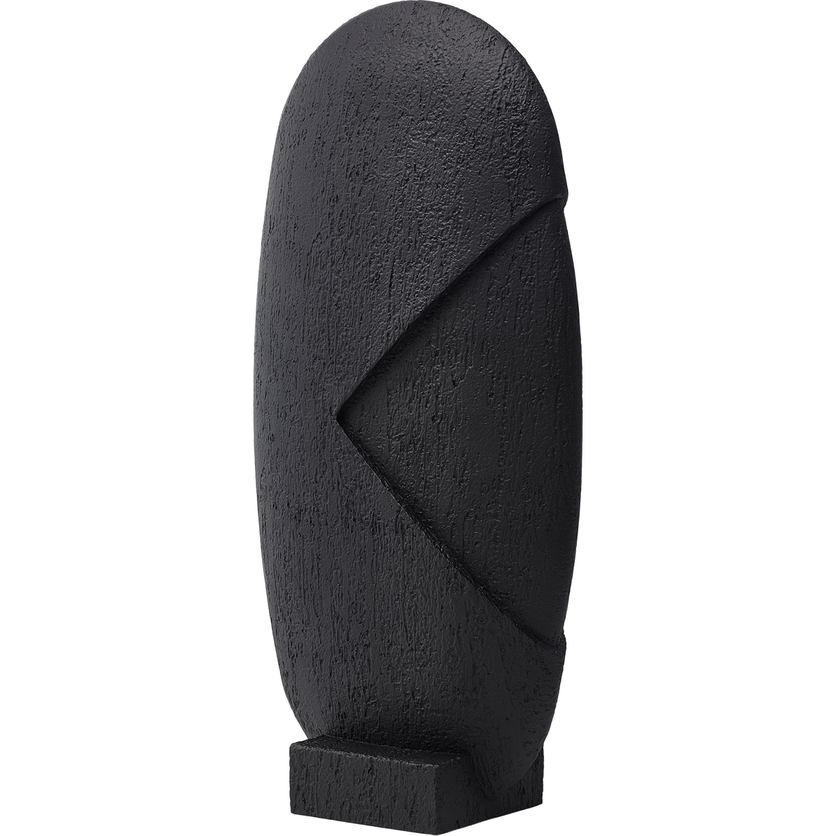 Tall Layer Sculpture, Chalky Black