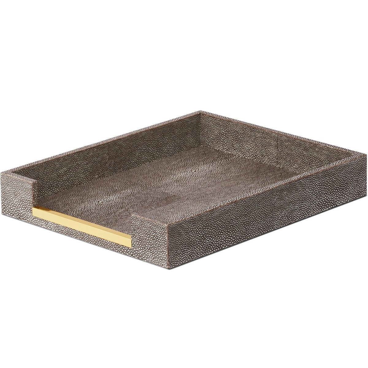 Chocolate Shagreen Paper Tray