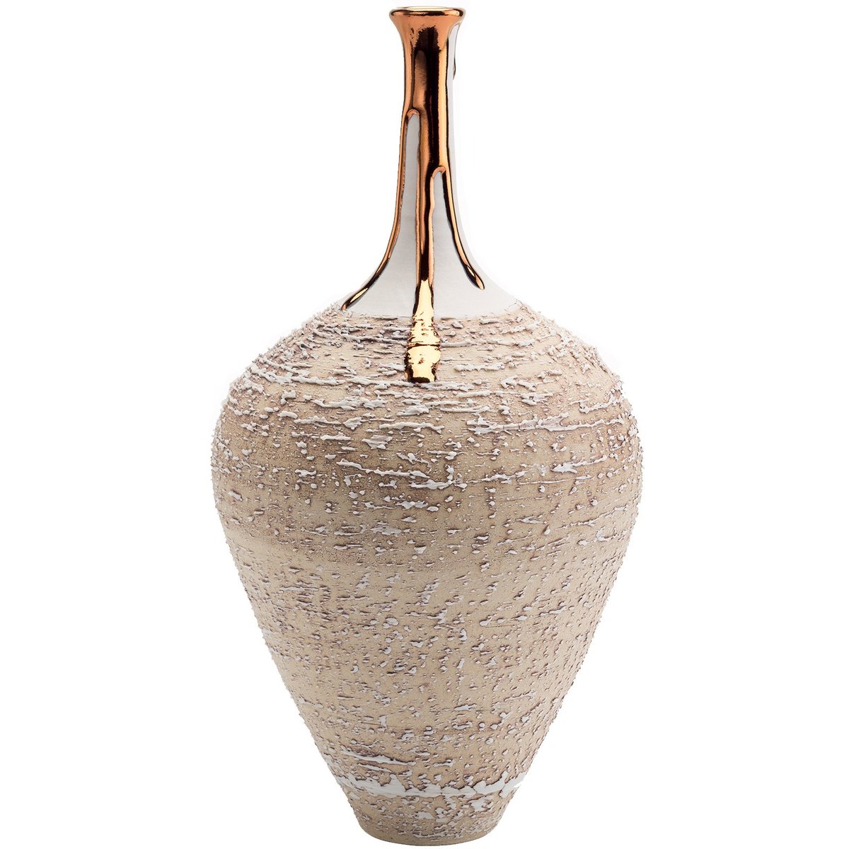 Textured Long Neck Vase