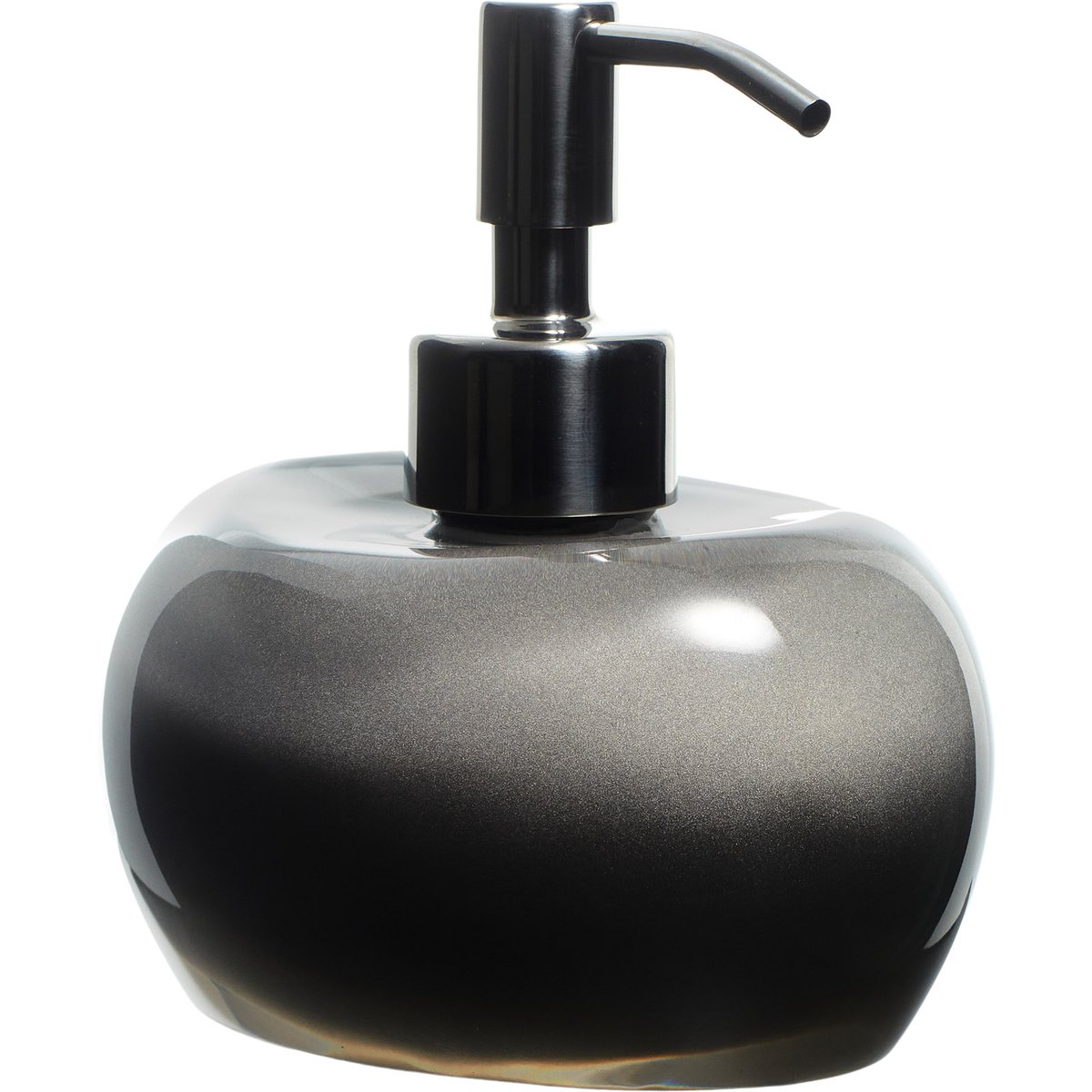 Pebble Liquid Soap Dispenser, Silver & Transparent