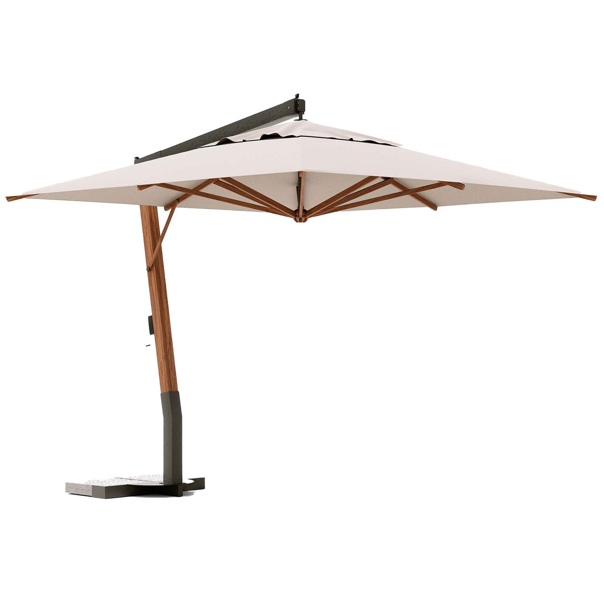 River Lux Outdoor Umbrella, Ecru